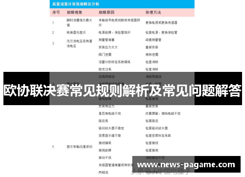 欧协联决赛常见规则解析及常见问题解答 欧协联决赛常见规则解析及常见问题解答